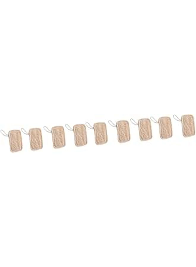 Natural Loofah Dishwashing Sponges 9pcs Soft Non Scratch Cleaning Scrubbers Beige - Image 1