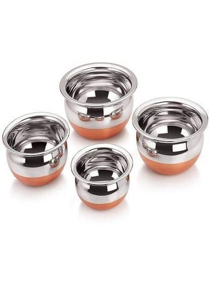 Friends Club Friends Club 4 pcs Stainless Steel Copper Bottom Serving Handi Set Heavy GaugeSet of 4 Handi 4  - Image 2