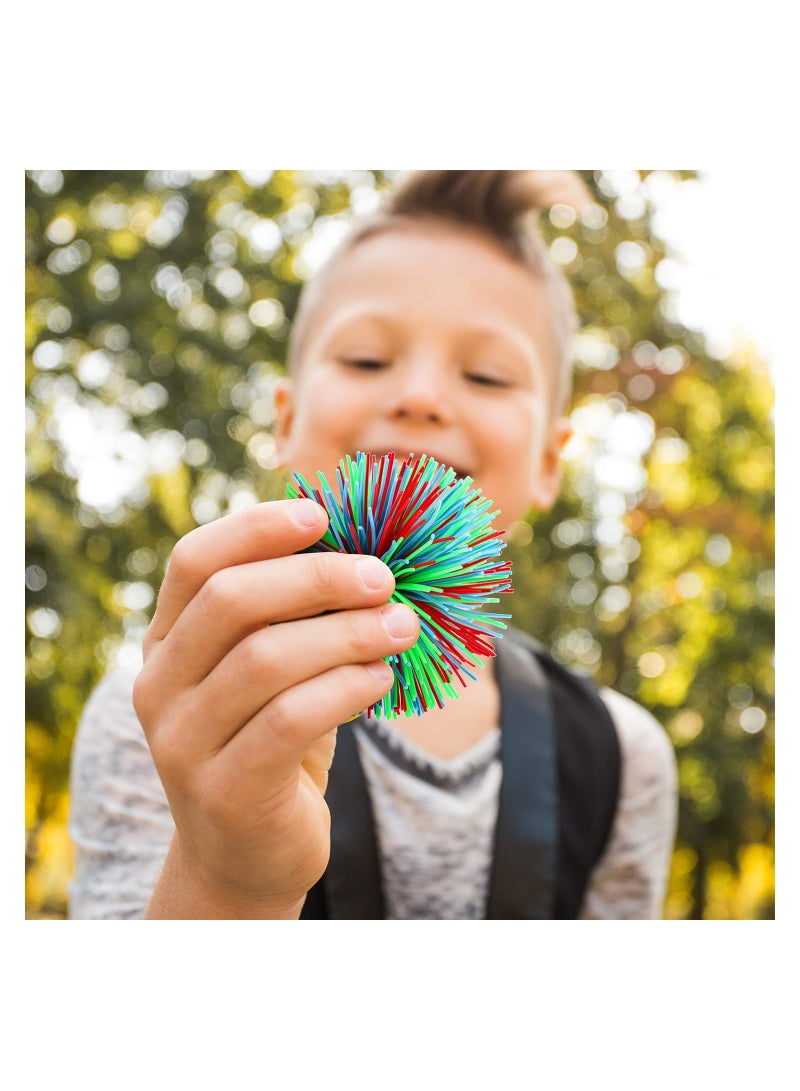 12 Pcs Rainbow Monkey Stringy Balls, Soft Sensory Fidget Stress Balls for Kids & Adults, Bouncy & Fun (Random Colors) - Image 2