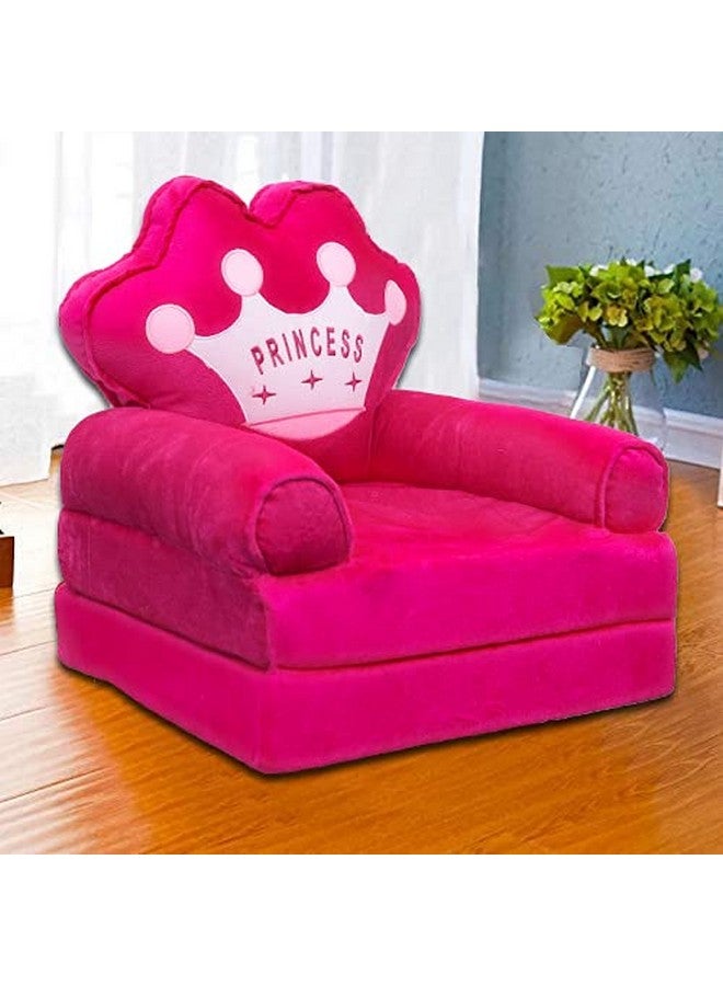 Homescape Kids Sofa Cum Bed and Chair for Comfort (Foam,Cotton) (Pink, 0-2 Years)  - Image 3