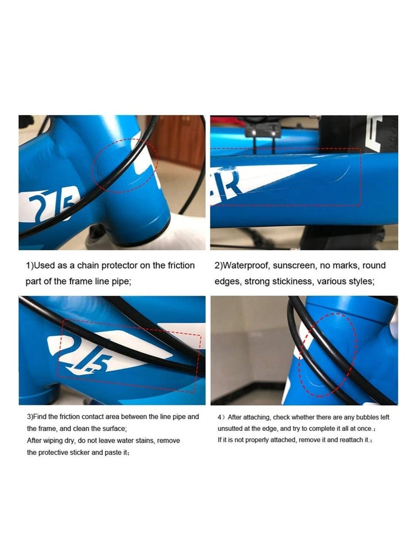 واي آند دي Disposable Bicycle Chainstay Frame Protectors Stickers Lables Tape Kit Waterproof Self-Adhesive Bike Chain Protection Guard Pads Decal for Sports Bikes 3PCS - Image 3