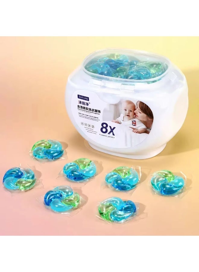 8 خرزات غسيل (50 قطعة) - رائحة منعشة | منعم أقمشة ومعزز للعطر