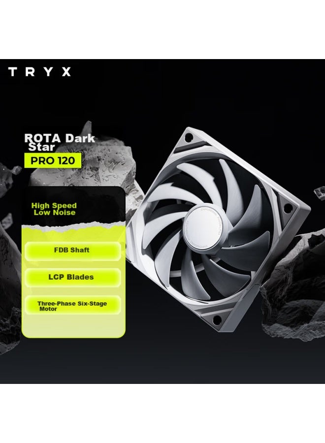 Tryx Rota Dark Star Pro 120mm High-performance Fan, White - Image 1