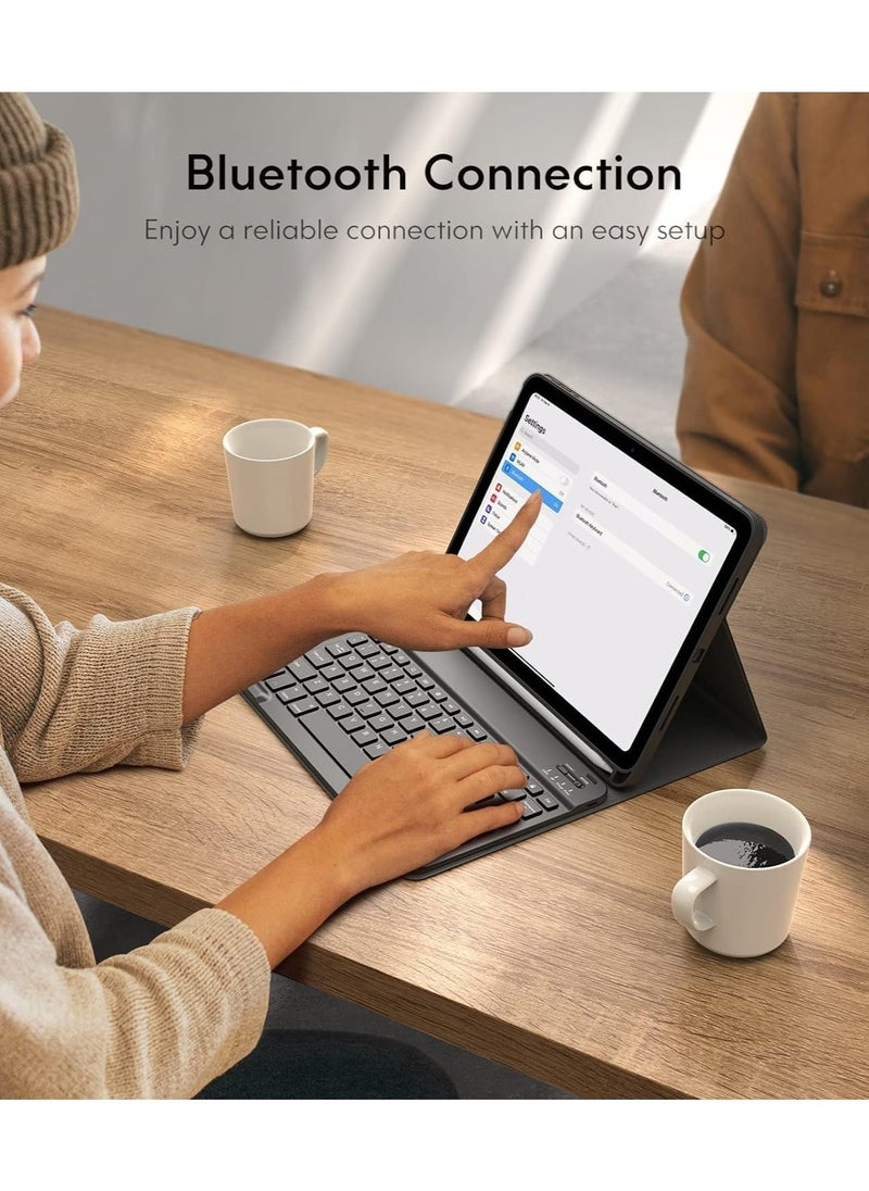 ELTRAZONE Keyboard Case for iPad 10th Generation 10.9inch - 2022, Detachable Bluetooth Keyboard, Stand Folio Keyboard Cover with Pencil Holder, Rechargeable - Image 5