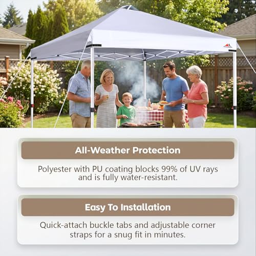 SCOCANOPY Replacement Top with Air Vent and Buckle for 10x10 Canopy Frame Canopy Cover ONLY Khaki - Image 3