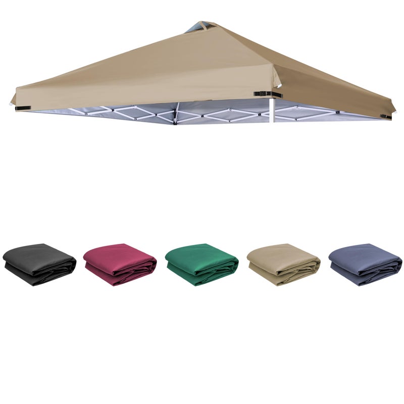 SCOCANOPY Replacement Top with Air Vent and Buckle for 10x10 Canopy Frame Canopy Cover ONLY Khaki - Image 2