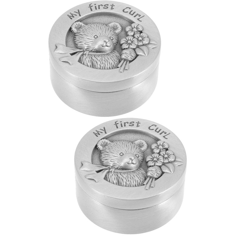 2pcs Tooth Fairy Box For Girls And Boys Baby Curl Hair Collecting Box Baby Fetal Hair Keepsake - Image 1