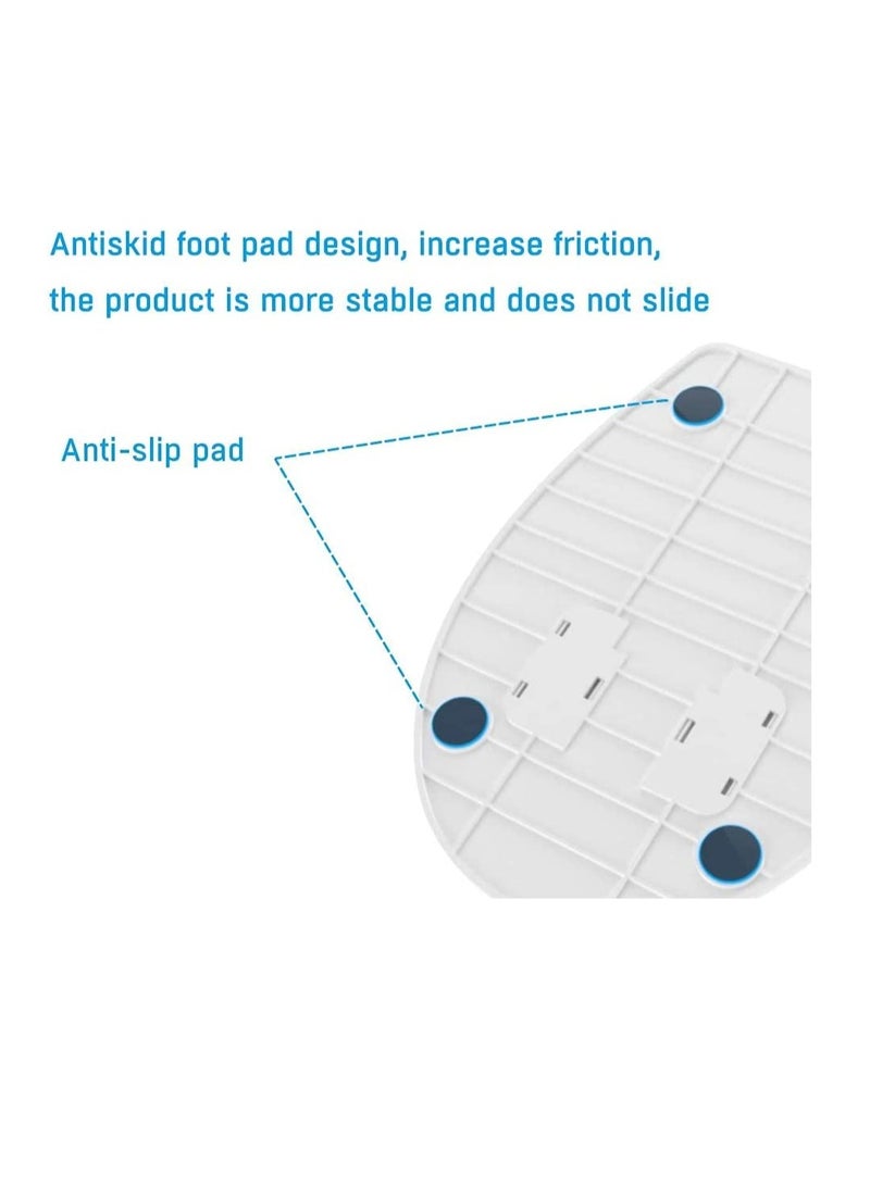 Excefore حامل وحدة التحكم، حامل وحدة التحكم لجهاز PS5 Dualsense، رف تخزين قرص الألعاب/وحدة التحكم/سماعات الرأس لسلسلة Xbox X|S، PS5، منظم وحدة التحكم في الألعاب للتركيب المكتبي والتخزين - أبيض - Image 4