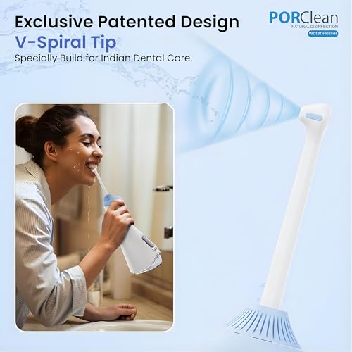 PORClean PRO 200VPro Water Flosser for Teeth – 160 PSI Deep Cleaning, Rechargeable Oral Irrigator for Braces & Gums | 320ml Tank, 6 Tips, USB-C Rechargeable, IPX7 Waterproof | Dental Flosser – 1 Year Warranty - Image 5