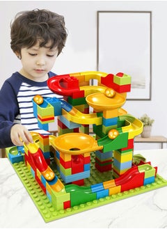 GROIC Marble Run Building Blocks, 168 PCS Classic Big Blocks STEM Toy Bricks Set Kids Race Track Compatible with Bulk Bricks Set for Boys Girls Toddler  - Image 5