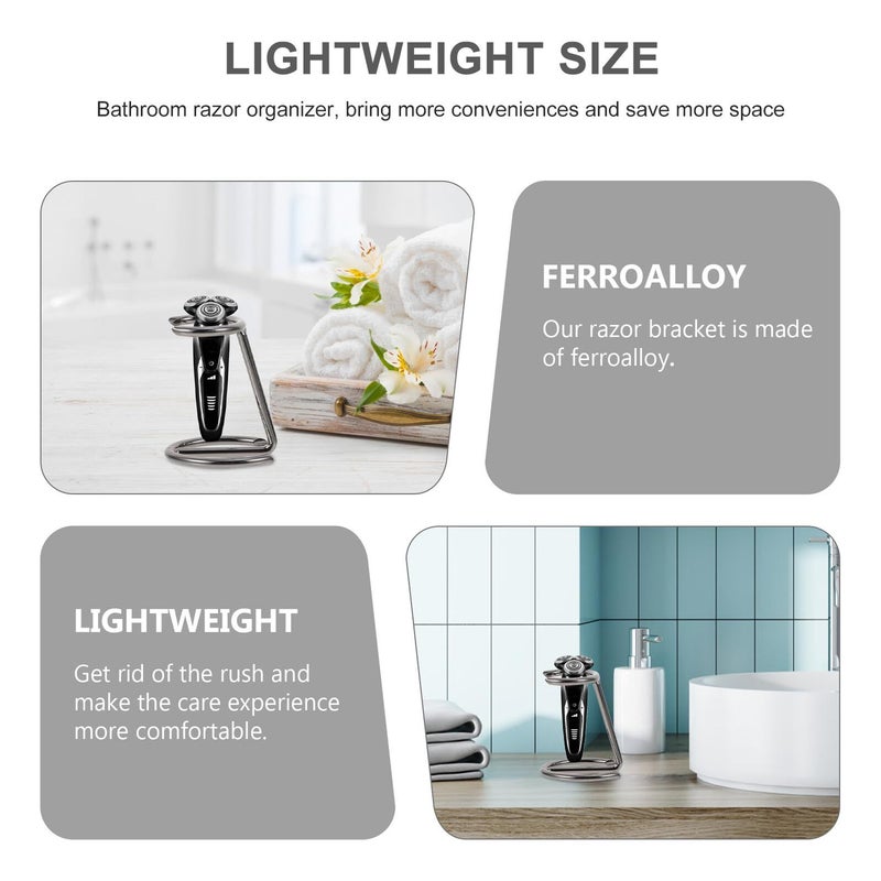 Mens Shaving Brush and Razor Holder Stand Ferroalloy Bathroom Storage Shelf - Image 5