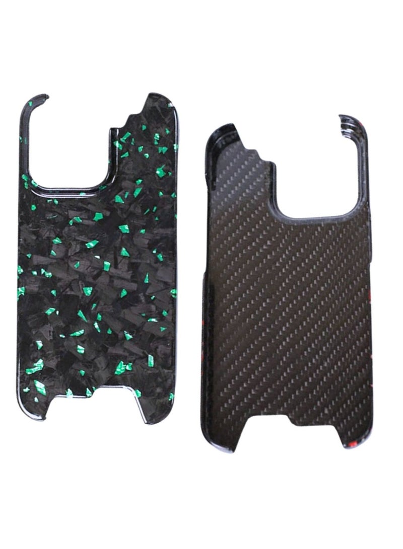 سولاري غطاء رقيق من ألياف الكربون الأراميد الحقيقي لهاتف iPhone 15 pro (أخضر) - Image 1