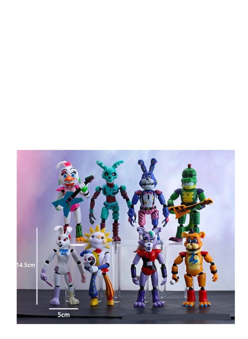 XiuWoo 8-Piece Five Nights At Freddy's Theme Toy Set