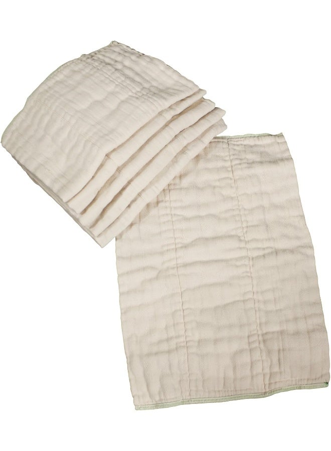 OsoCozy حفاضات قماش قابلة لإعادة الاستخدام من أوسوكوزي غير مبيضة - 100% قطن، متينة، ناعمة، ماصة، مستدامة واقتصادية - 14.5"x22"، تناسب 15-30 رطل - (ممتاز 4x8x4) - Image 1