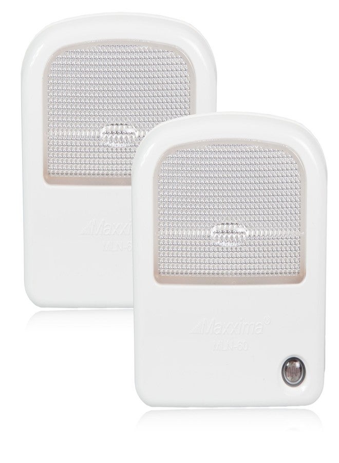Maxxima MLN-60 LED Night Light with Dusk to Dawn Sensor Cool White Super Bright (Pack of 2) - Image 1