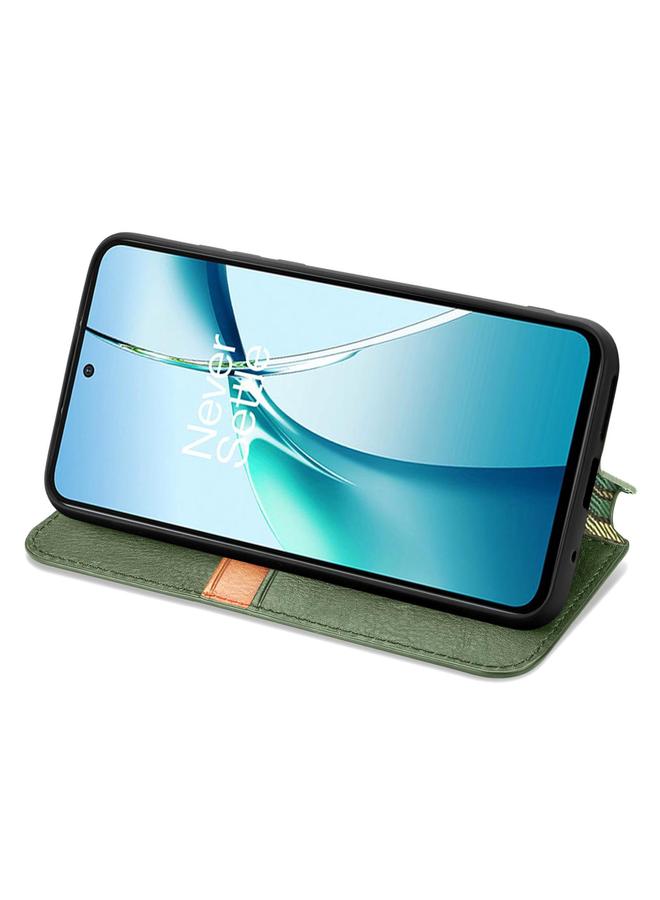 S-TOP Case For OPPO Reno13 Pro Cubic Grid Pressed Magnetic Leather Phone Case - Image 4