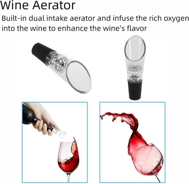 HOWTOOL Electric Wine Bottle Opener Automatic Wine Opener Electric Corkscrew with Foil Cutter,Wine Pourer,Wine Stopper,USB-C Charge Cable, Christmas Gifts for Women Men Adults(Gray) - Image 4