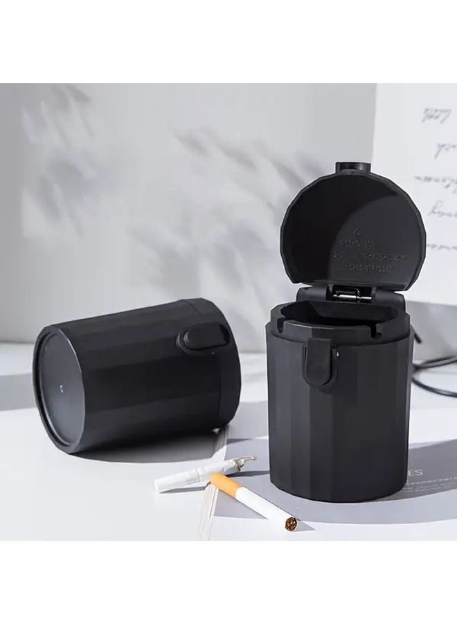 Black Windproof Ashtray Durable Sealed Modern Home Decor Creative Gift Idea - Image 5