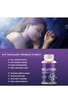 BIYODE Melatonin 210 mg Fast Dissolve 60 Gummies | Nighttime Sleep Aid | Natural Berry Flavor | Vegetarian, Non-GMO, Gluten Free  - Image 3