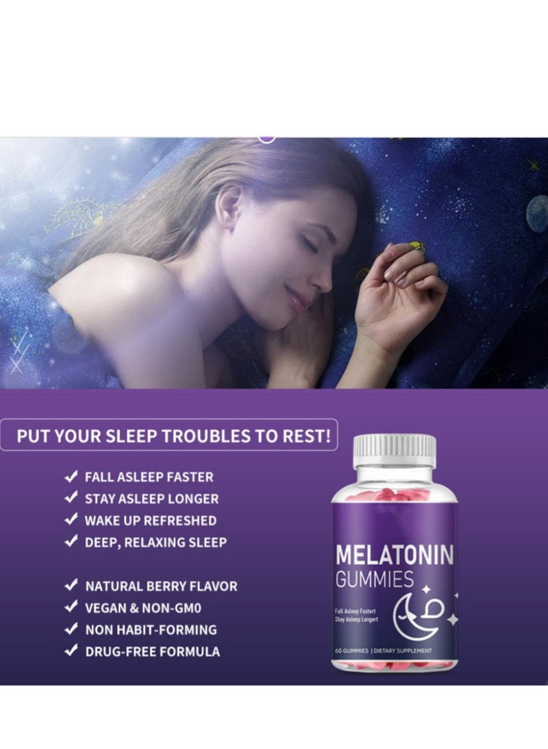 بيودي ميلاتونين 210 مجم سريع الذوبان 60 علكة | مساعدات النوم الليلية | نكهة التوت الطبيعية | نباتي, غير معدل وراثيا, خالي من الجلوتين - Image 3