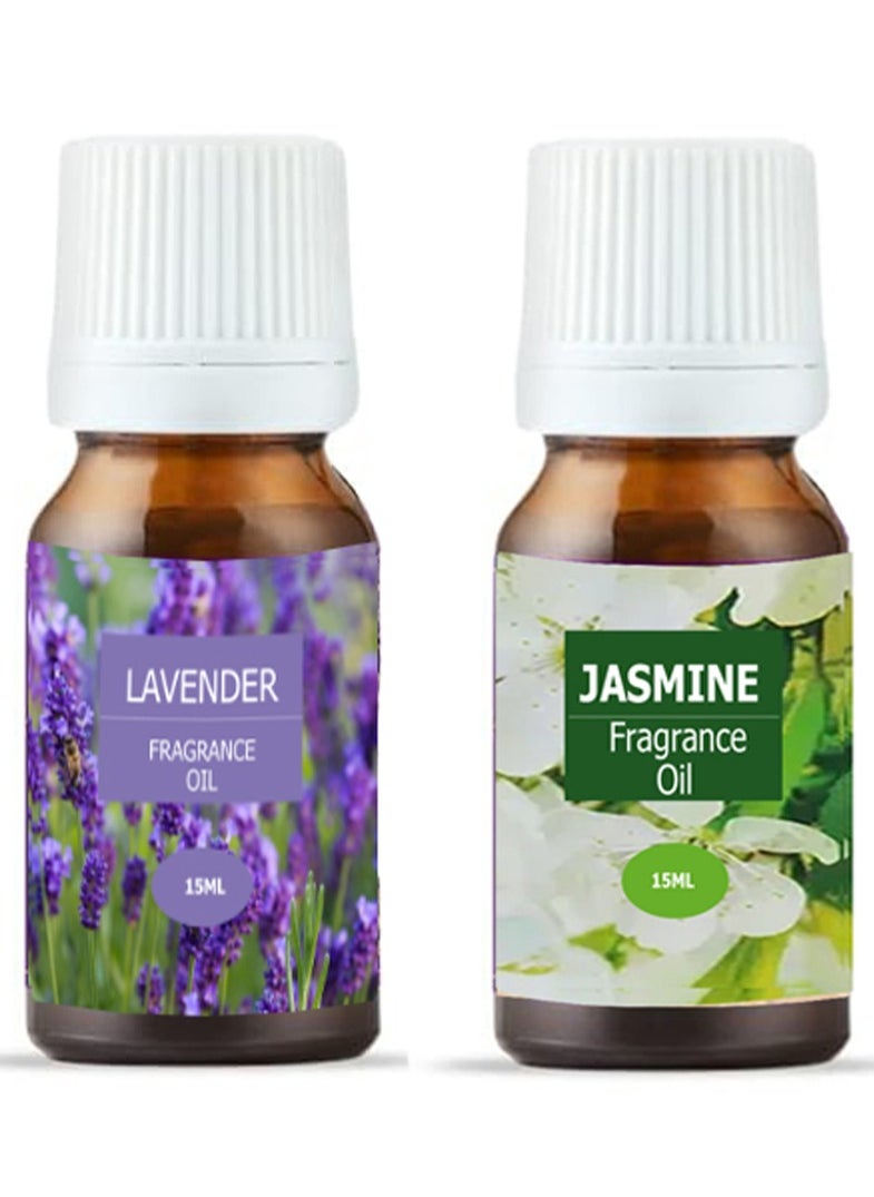 Lotus 2Pieces Home Fragrance Oil Jasmin Lavender 15ml 