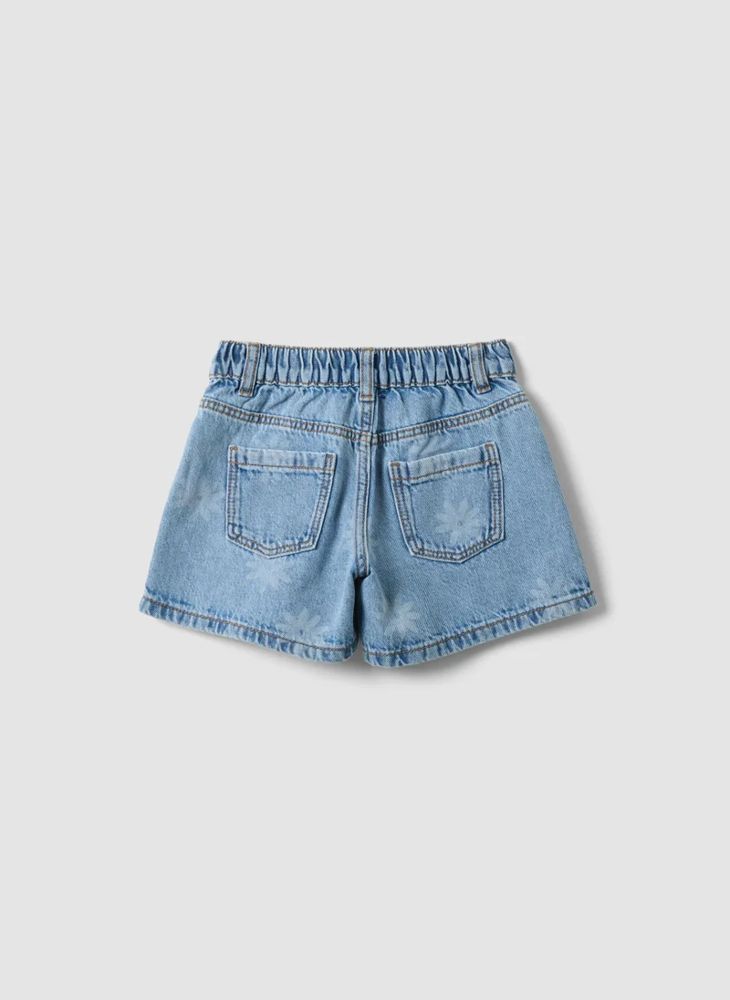 Ovs OVS Light Blue Pure Cotton Denim Shorts