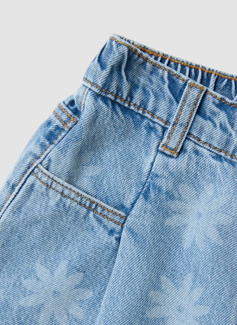 Ovs  OVS Light Blue Pure Cotton Denim Shorts for Kids | Best Price UAE