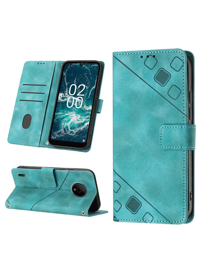 اس-توب جراب لهاتف Nokia C200 مصنوع من الجلد المنقوش بملمس ناعم - Image 1