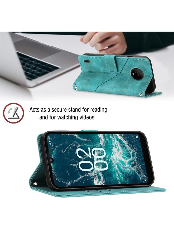 اس-توب جراب لهاتف Nokia C200 مصنوع من الجلد المنقوش بملمس ناعم - Image 5