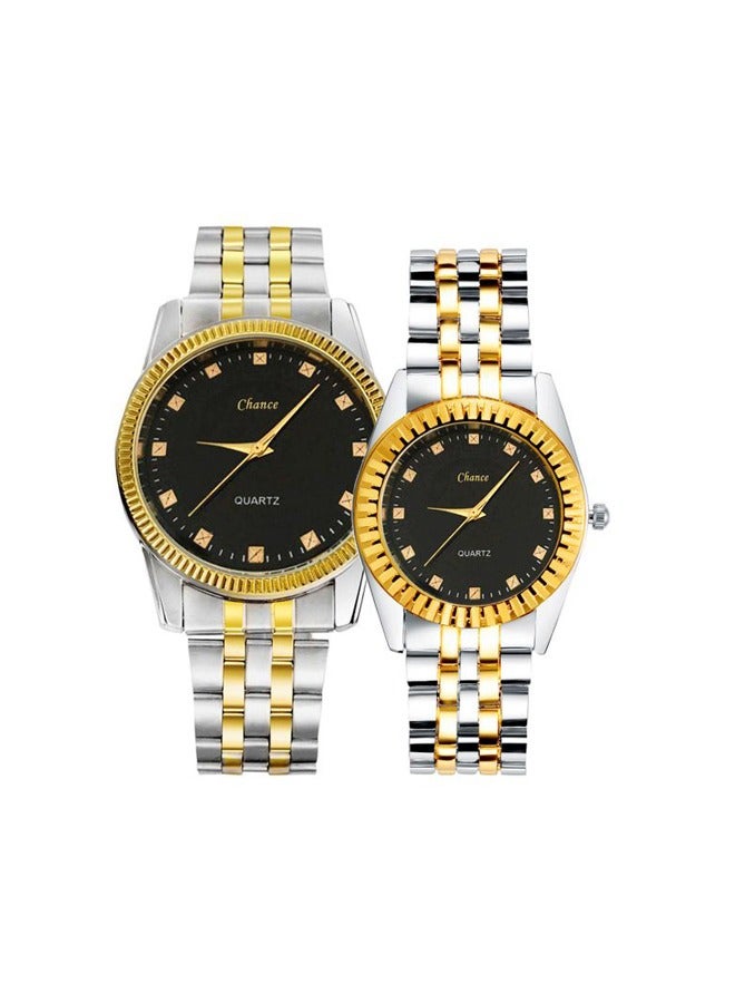 Casual Quartz Analog Couple Watch Set NSSB037006295