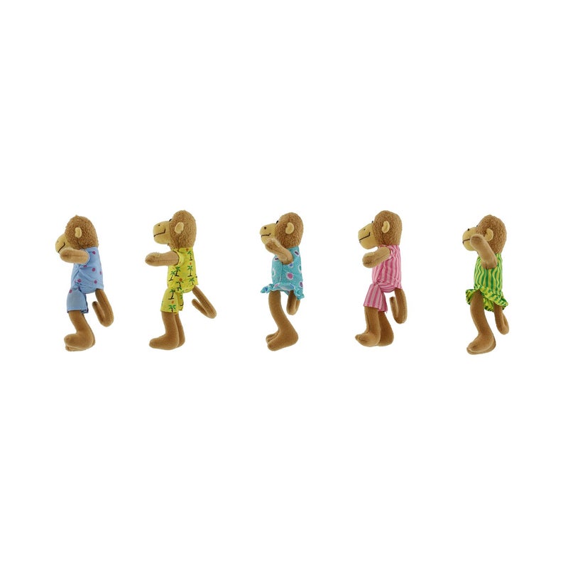 MerryMakers Five Little Monkeys Finger Puppet Playset Set of 5 Polyvinyl Chloride 5Inches Each - Image 4