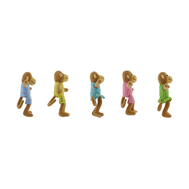 MerryMakers Five Little Monkeys Finger Puppet Playset Set of 5 Polyvinyl Chloride 5Inches Each - Image 5