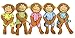 MerryMakers Five Little Monkeys Finger Puppet Playset Set of 5 Polyvinyl Chloride 5Inches Each - Image 3