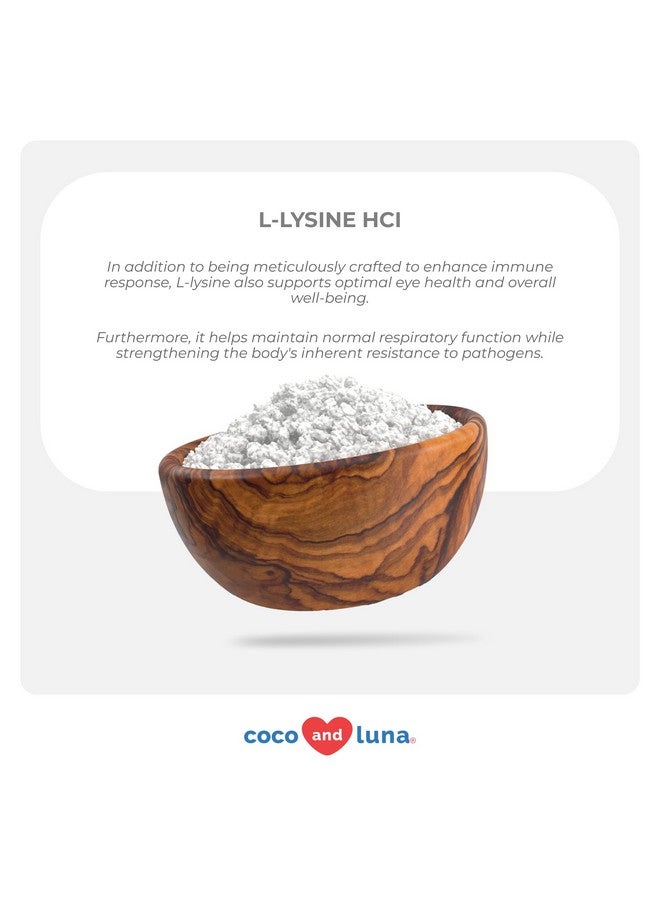Coco and Luna L-Lysine Supplement for Cats 900mg/scoop - Cat Supplement for Sneezing and Runny Nose, Cold, Immune Support, Eye Function, and Respiratory Health - Lysine Powder - Image 3