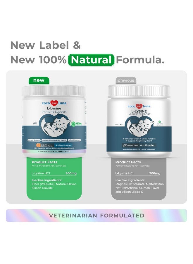 Coco and Luna L-Lysine Supplement for Cats 900mg/scoop - Cat Supplement for Sneezing and Runny Nose, Cold, Immune Support, Eye Function, and Respiratory Health - Lysine Powder - Image 4