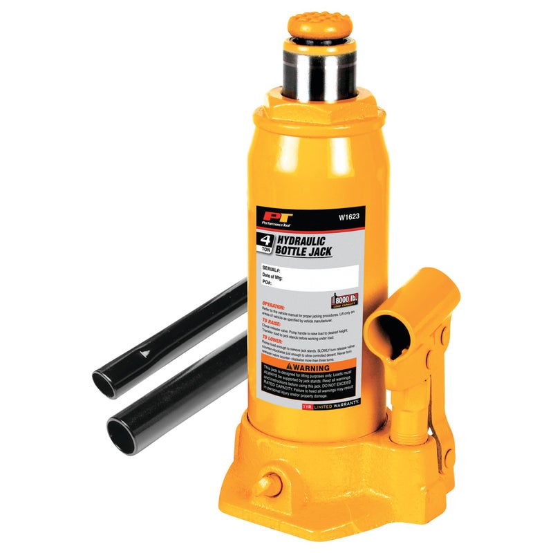 Performance Tool W1623 4-Ton (8,000 lbs.) Heavy Duty Hydraulic Bottle Jack - Image 2