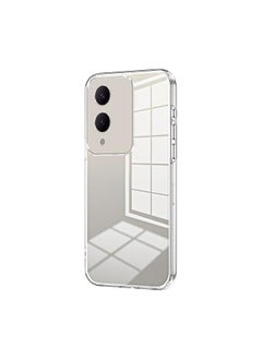 For vivo Y17s Transparent Plating Fine Hole Phone Case(Transparent)