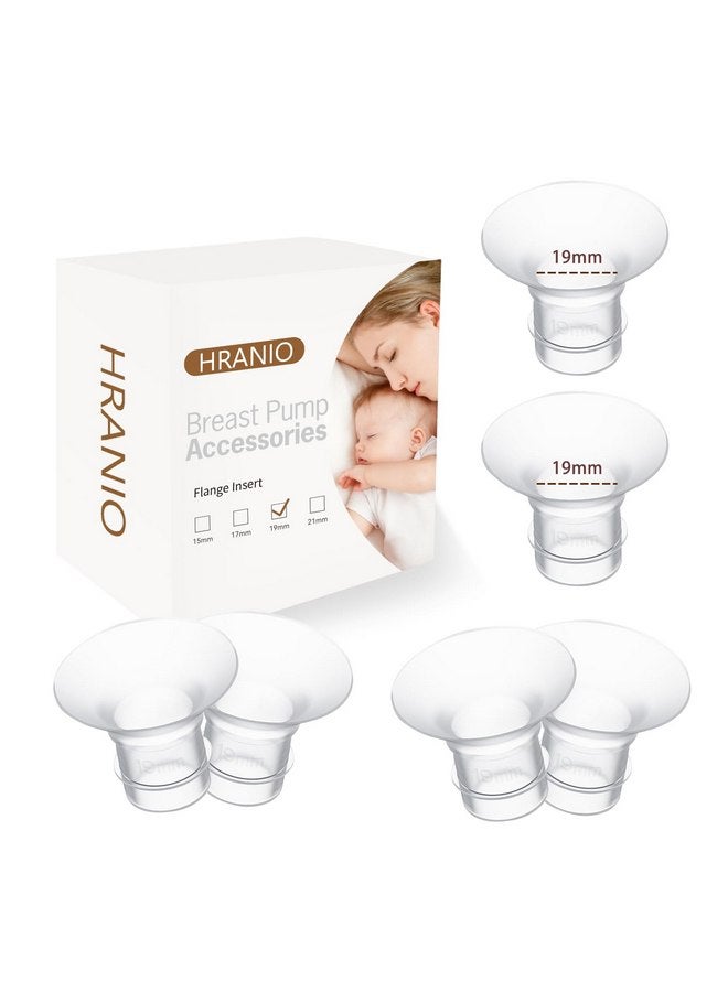 Hranio Flange Insert 19mm 6pcs, Flange Sizing Kit Compatible with Spectra Flange, Spectra Pump Parts, Momcozy Wearable Breast Pump, Manual Breast Pump, Spectra Breast Pump, Medela Pump Parts and More - Image 1