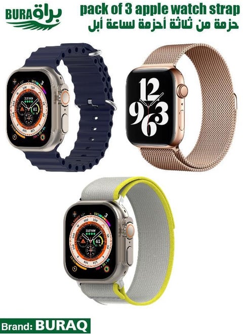 Apple Watch Band Strap For Apple Watch Ultra 2/Ultra 49mm, Series 10 46mm, 9/8/7 45mm, SE2/SE/6/5/4 44mm, 3/2/1 42mm
