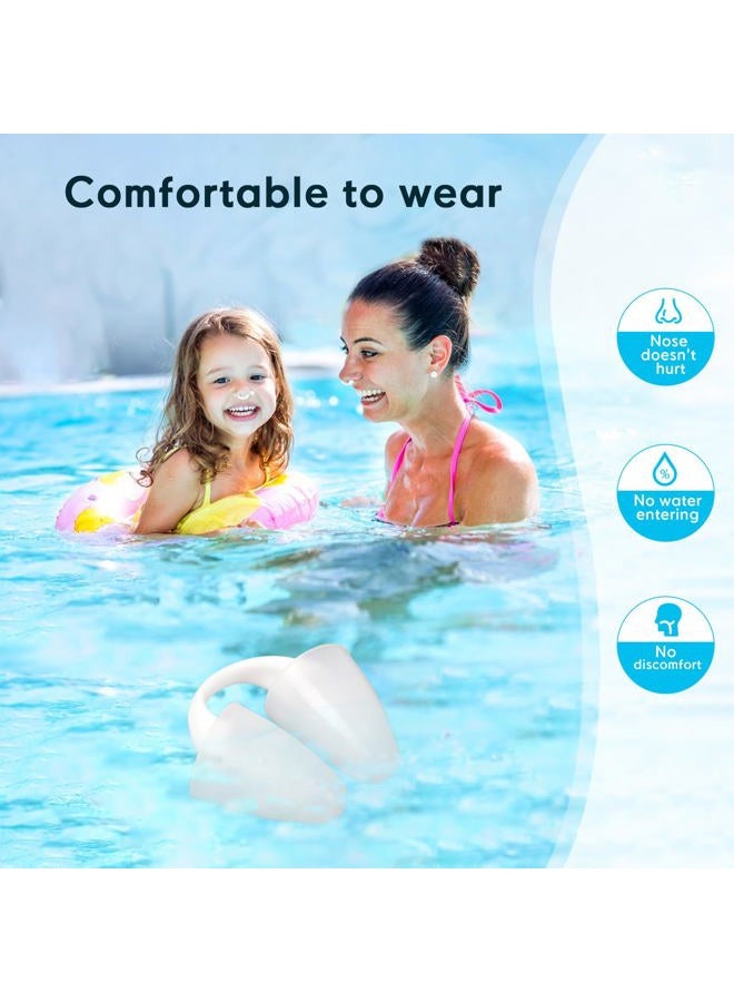 Baypify Painless Nose Plugs for Swimming,Nose Plugs for Swimming for Kids (Age 6+) and Adults, Ensure Comfort and Safety in The Water (White, L) - Image 2