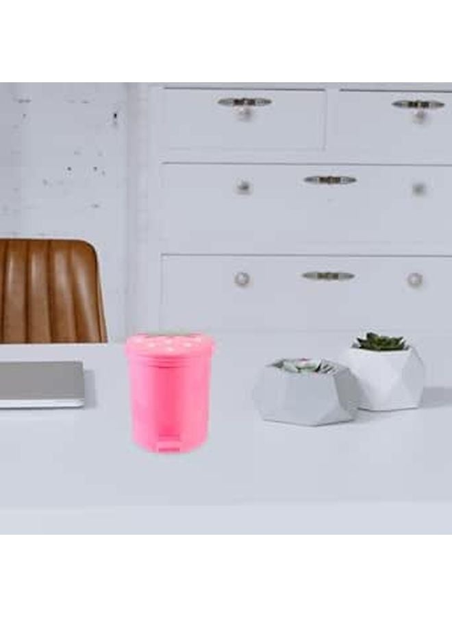Small Swing Top Mini Trash Can With Lid Plastic Wastebasket For Desk Kitchen Office - Image 1