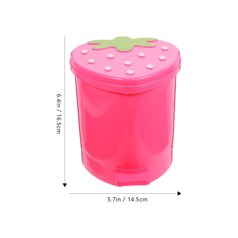 Small Swing Top Mini Trash Can With Lid Plastic Wastebasket For Desk Kitchen Office - Image 3