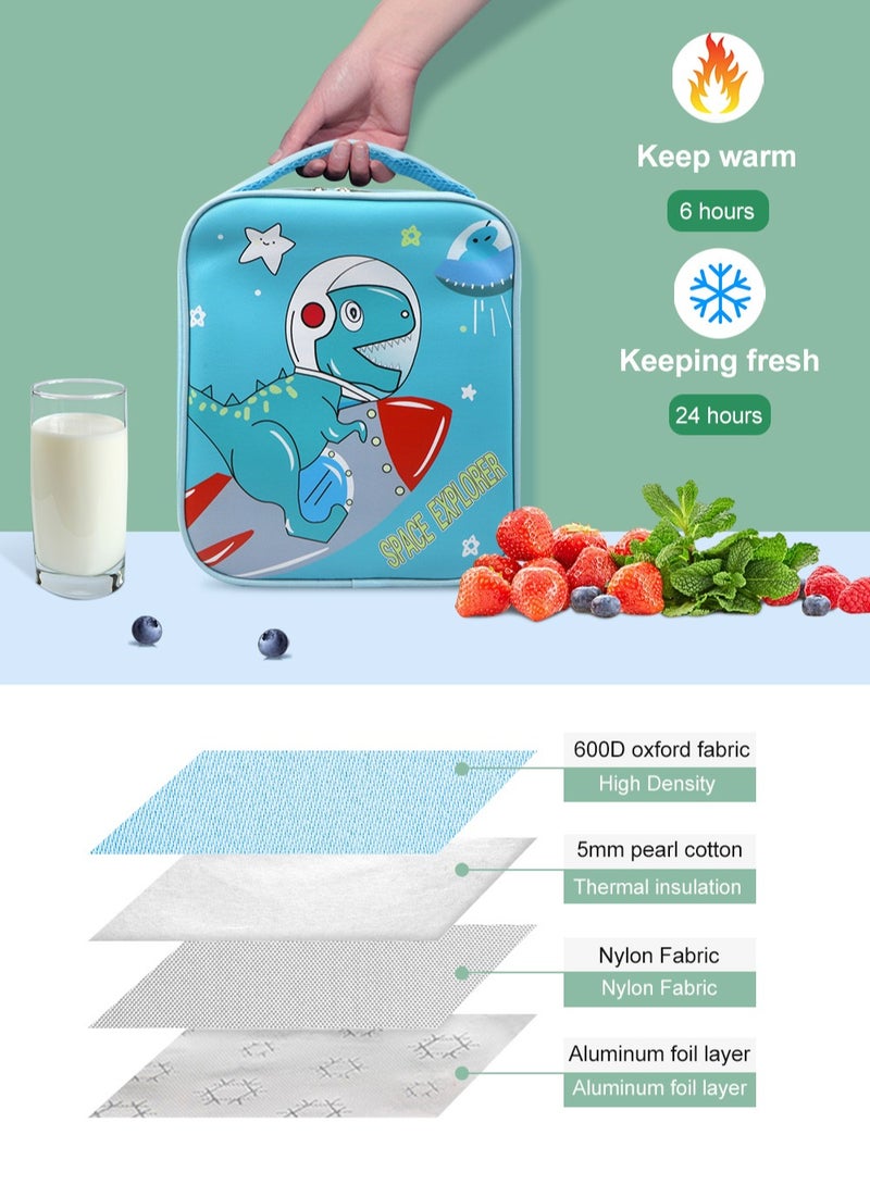 HomarKet Lunch Box Kids Bento Box Lunch Containers for Adults Kids Toddler with Storage Bag,1300ML-4 Compartment Bento thermos Lunch Box Tiffin box,Microwave & Dishwasher & Freezer Safe,BPA Free (Green)  - Image 5