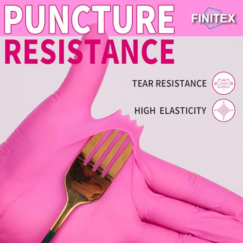 FINITEX Nitrile Disposable Latex-Free Gloves - 3.5mil 100PCS/Box Powder-Free 9inch Guantes de Nitrilo Cleaning Medical Exam Food Cooking Glove (100, Small) - Image 5