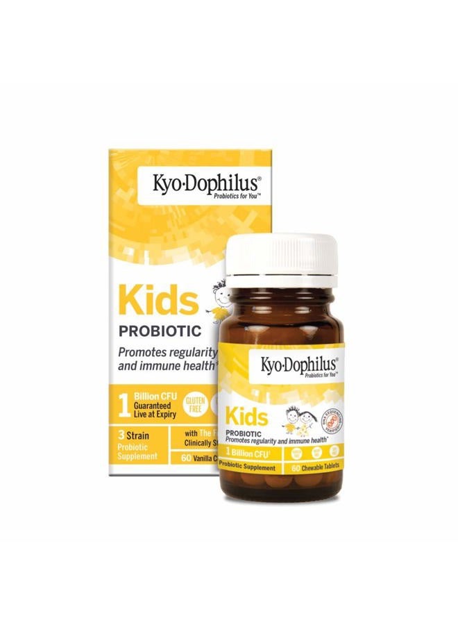 kyolic Kyo-Dophilius Kids Probiotic, Promotes Regularity and Immune Health*, 60 tablets (Packaging may vary) - Image 1