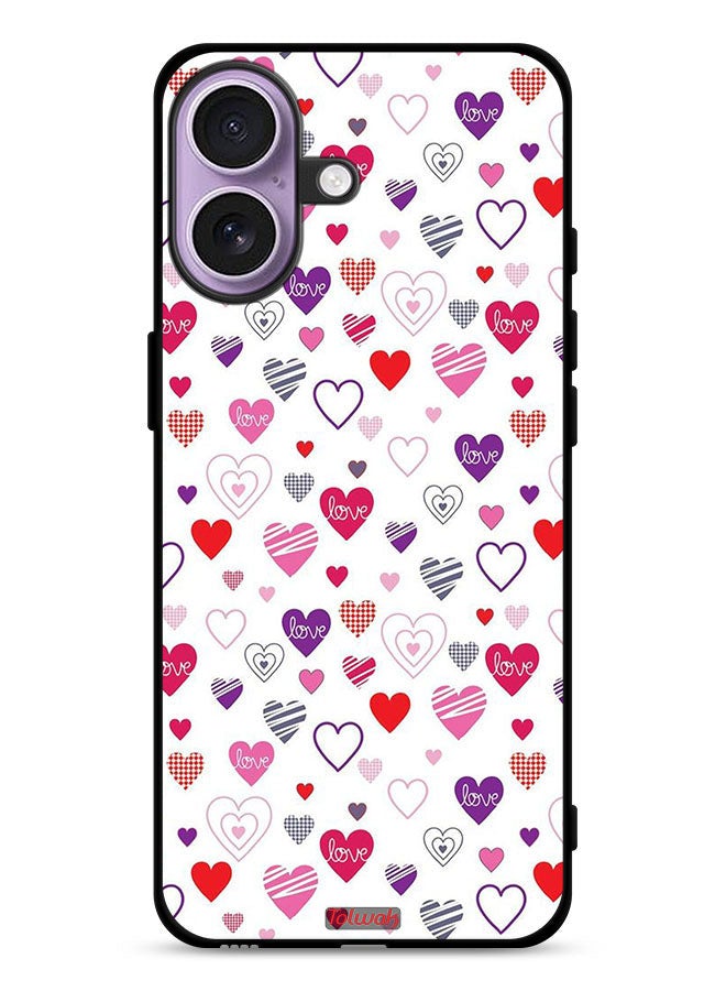 Tolwak Apple iPhone 17 Protective Case Cover Hearts Doodle - Image 1