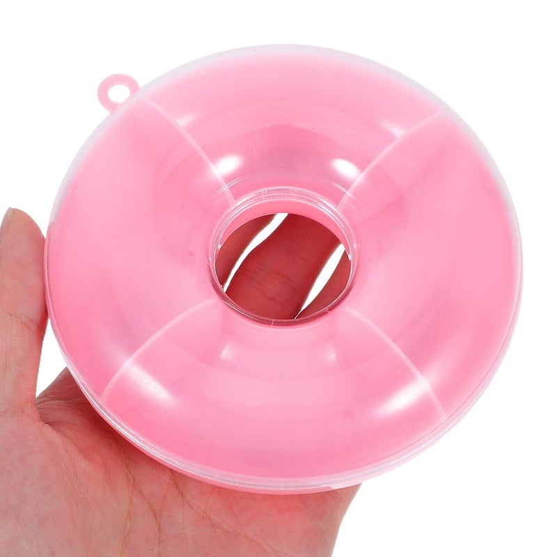 Translucent Pink Jewelry Organizer Box Set of 5 for Rings Necklaces Desktop Storage - Image 5