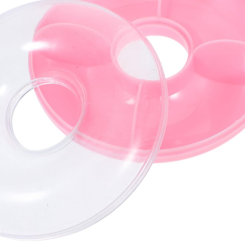 Translucent Pink Jewelry Organizer Box Set of 5 for Rings Necklaces Desktop Storage - Image 4