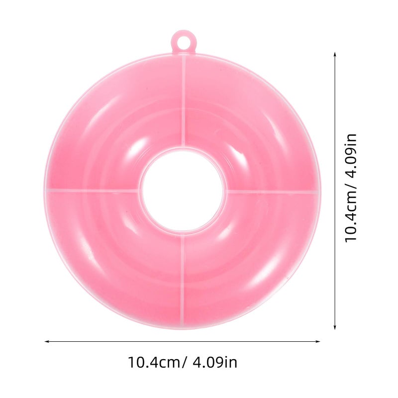 Translucent Pink Jewelry Organizer Box Set of 5 for Rings Necklaces Desktop Storage - Image 3
