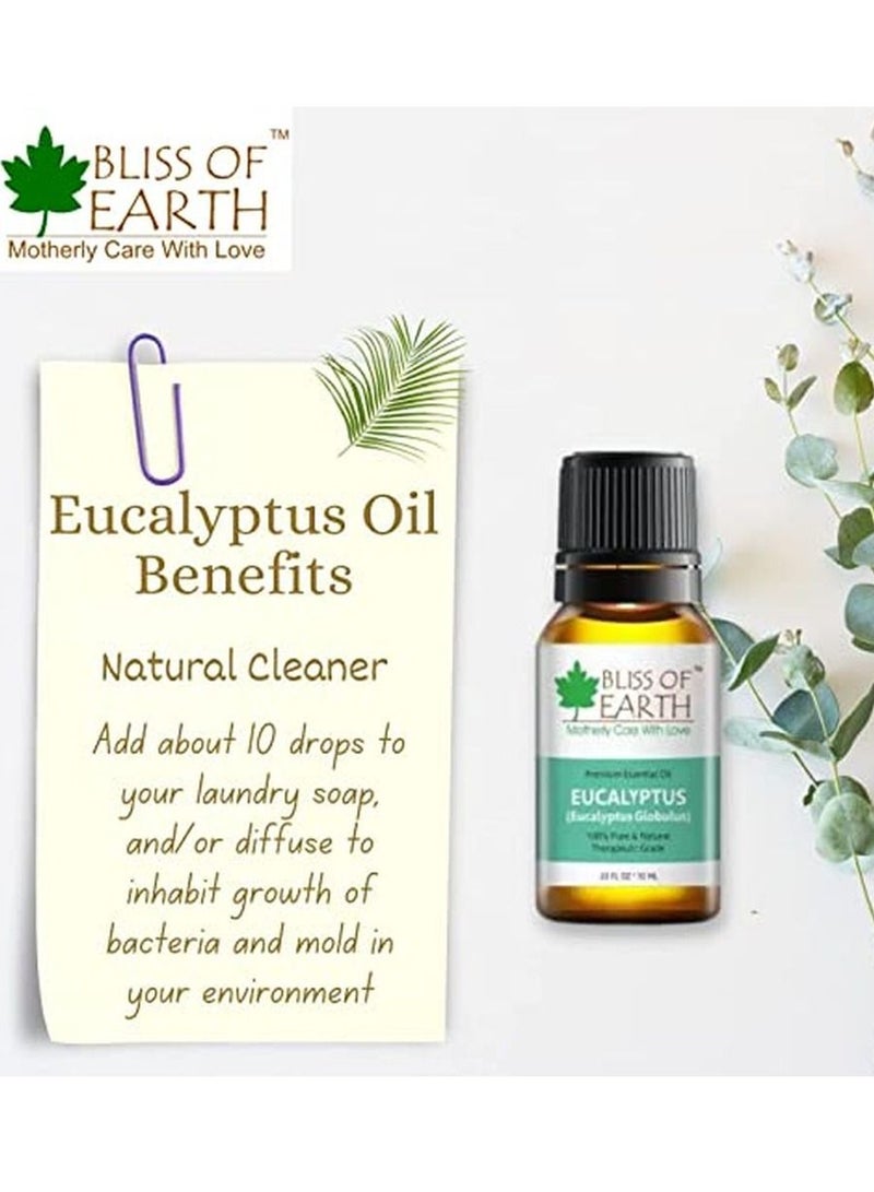 Bliss of Earth Organic Eucalyptus & Peppermint Essential Combo For Aromatherapy Pack of 2X10ml - Image 4